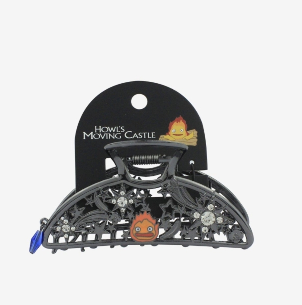 Studio Ghibli Howl's Moving Castle Calcifer Jeweled Claw Hair Clip NEW